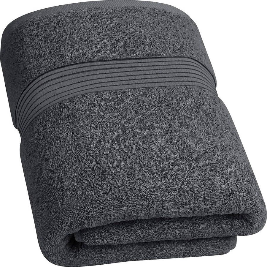 Luxe extra grote badhanddoek 100% gekamd ringgesponnen katoen ultrazacht en zeer absorberend dikke grote badhanddoeken 90 x 180 cm hoge kwaliteit badhanddoek (grijs)