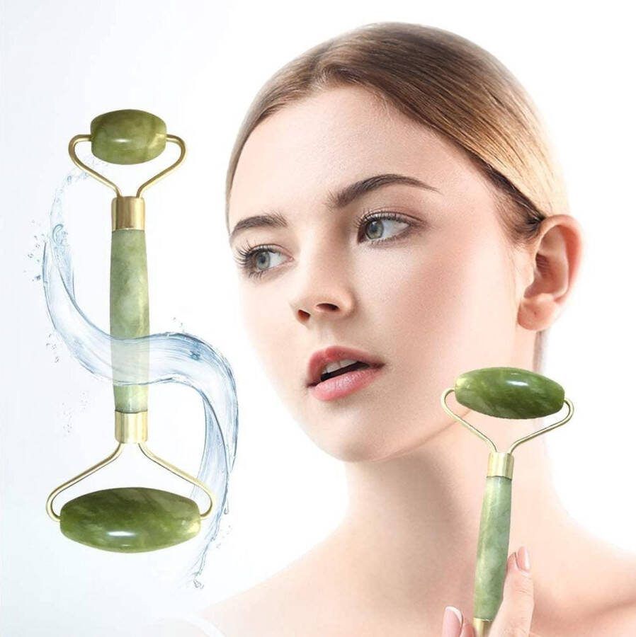 Luxe Face Roller – Gezichtsroller Jade – Jade Roller Gezichtsmassage Roller – Jade Roller Gezicht – Groen