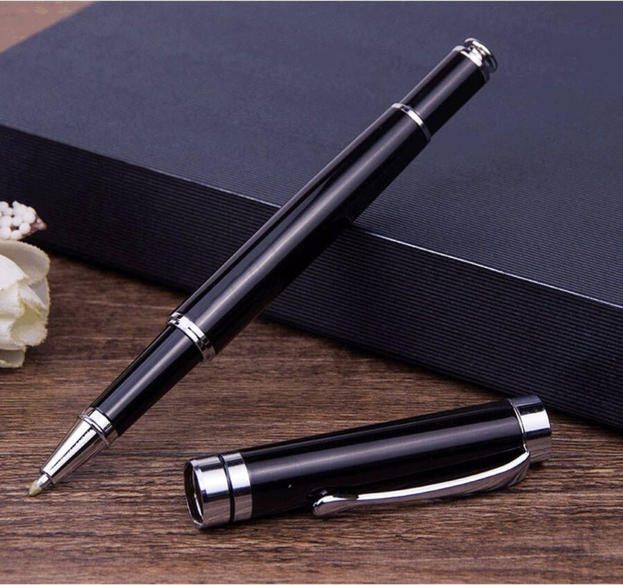 Luxe Gelpennen Pennen Zwart Zilver Stijlvol Punt 0 5 mm Kleur Zwart 2 stuks Studenten Professionals Kantoorartikelen