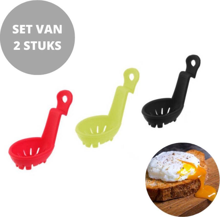 Luxe Gepocheerde Eier Maker – Gepocheerd Ei – Eierkoker – Eiermaker – Gepocheerde Eieren – Siliconen – Set van 2 Stuks