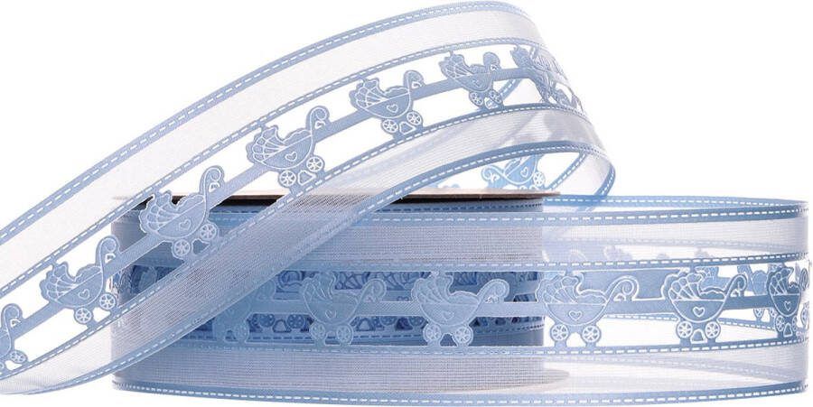 Luxe Inpaklint wiegje geboorte babyshower sierlint inpak lint cadeaulint rol versiering wrapping ribbon geschenk strik