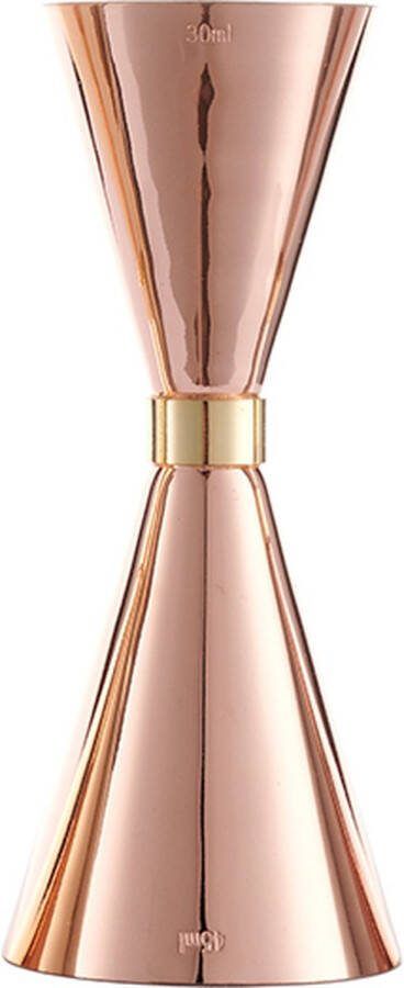 Luxe Jigger Barmaatje Rosé met gouden ring