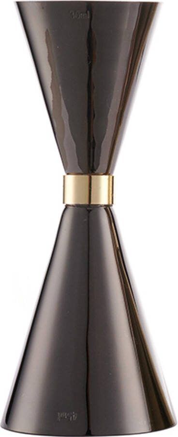 Luxe Jigger Barmaatje Zwart met gouden ring