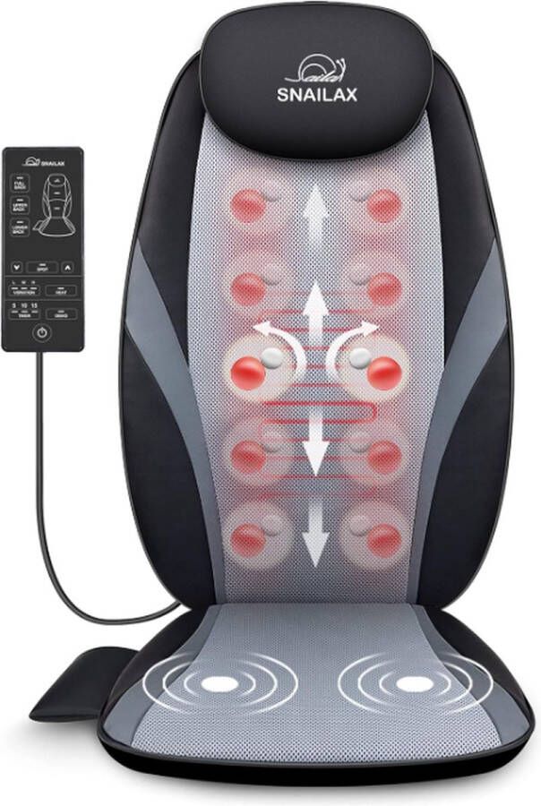 Luxe massagestoel met warmtefunctie en 3 massagezones
