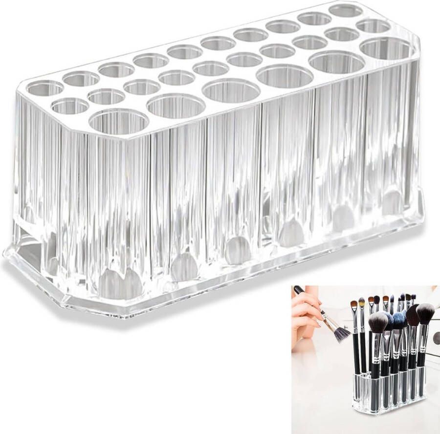 Luxe organizer 26 stuks eyeliner organizer kwastenhouder penseelhouder