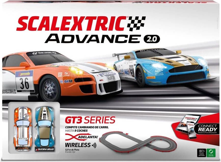 Luxe Racebaan GT3 Serie 2 auto's en 2 bedieningselementen zeer snel