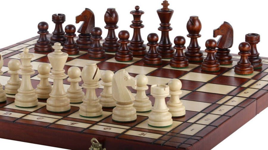 Chess.shop Luxe Schaakset Schaakbord met Schaakstukken XL Groot Tournamentset Staunton Nr 8 Schaakspel