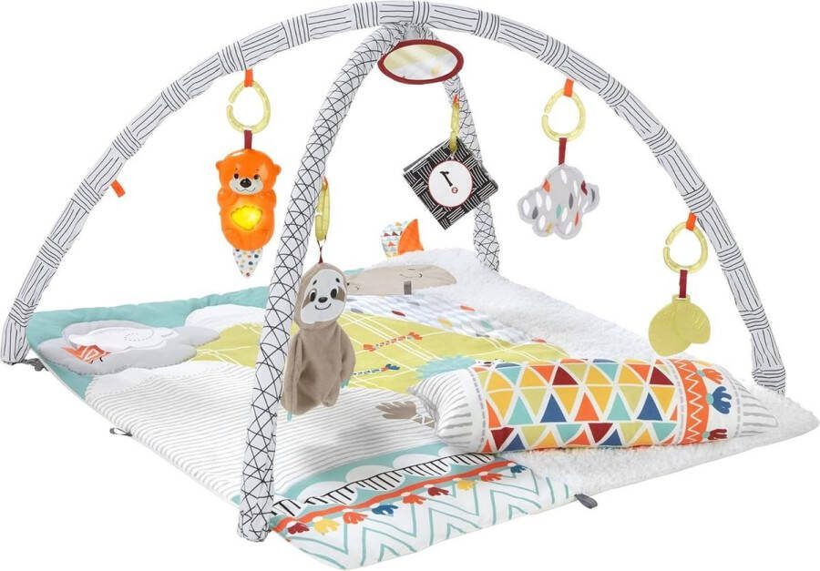 Luxe Speelmat Extra Grote Pluchen Speelmat met 6 Activiteitenspeeltjes voor Baby's HBB74