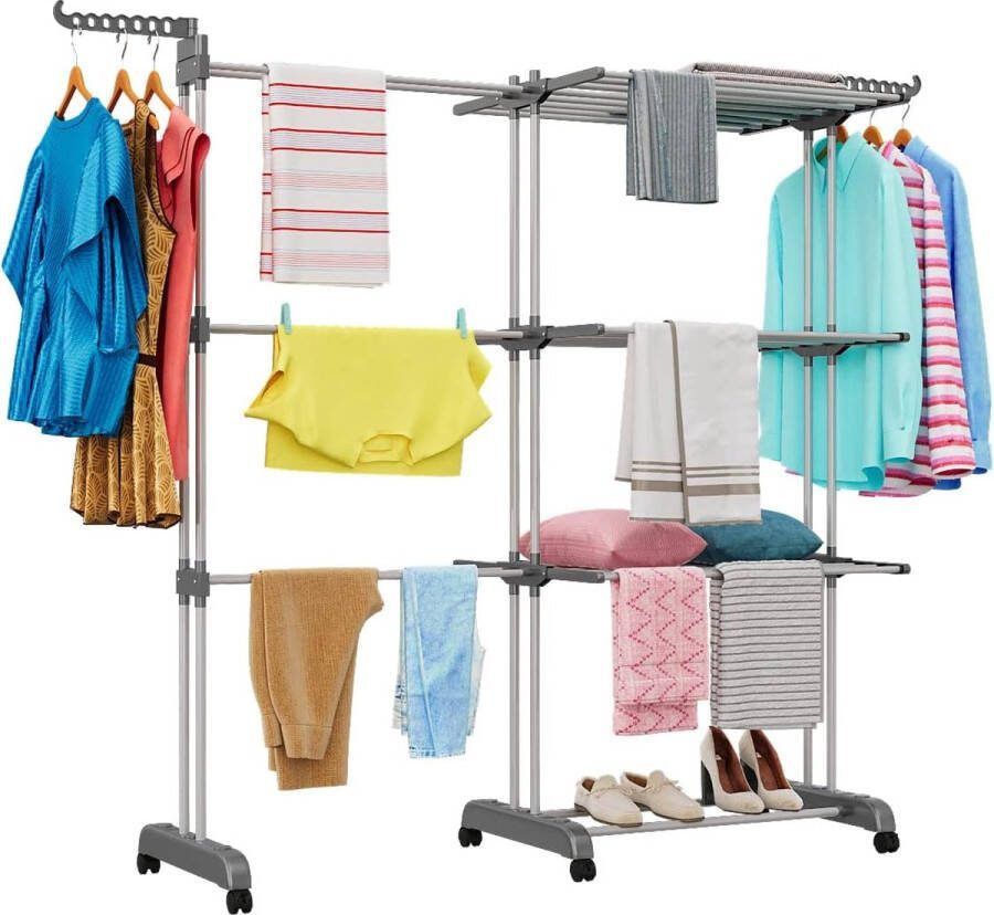 Luxe wasrek – droogrek – inklapbaar wasdroogrek