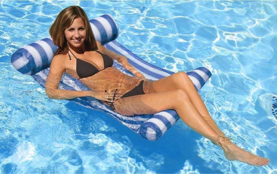 Merkloos Sans marque Luxe Waterhangmat Hangmat Luchtbed Luchtmatras Zwembad Waterspeelgoed Water hangmat Roze