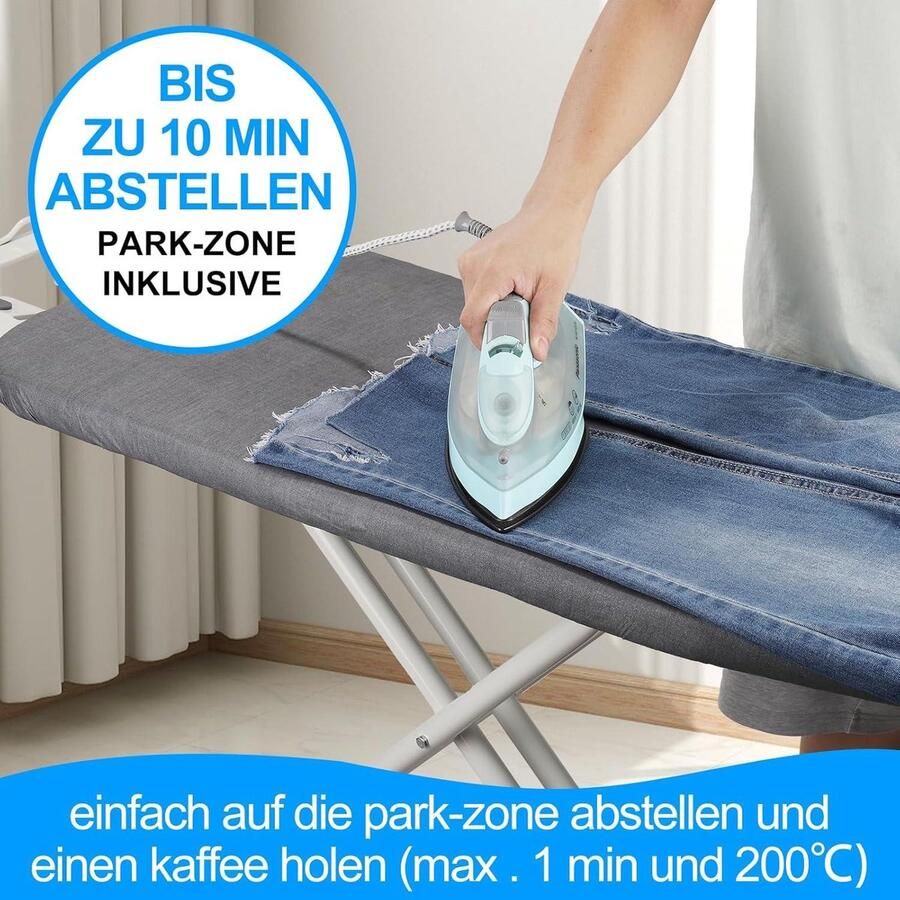 Maat XL 135 x 55 cm 3-in-1 strijkplankhoes met 6 cm dik katoen stoomstrijkijzer handschoen