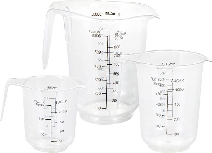 Maatbeker – Maatbeker set Meetlepels Maatcups – Measuring Cups – voor bakken en koken