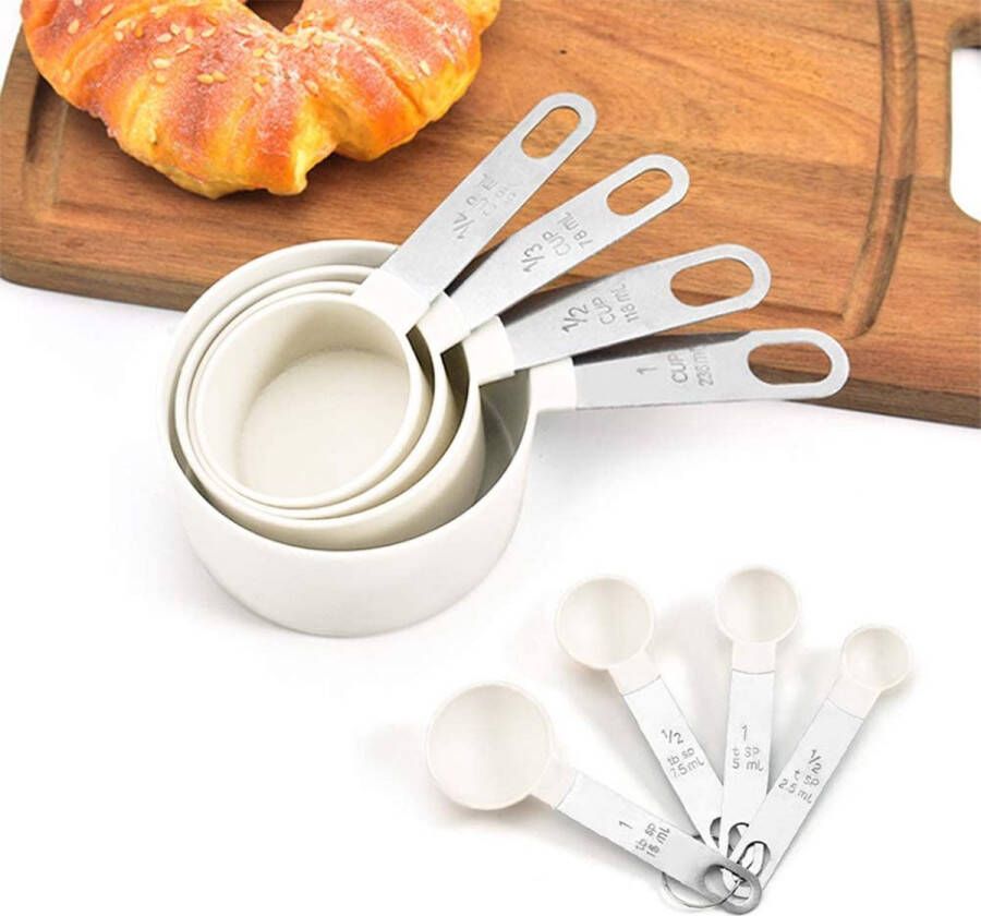 Maatbeker – Maatbeker set Meetlepels Maatcups – Measuring Cups – voor bakken en koken