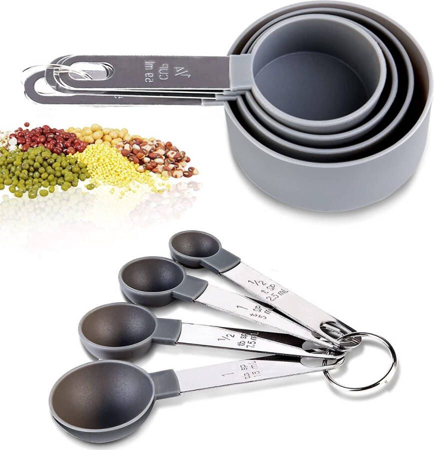 Maatbeker – Maatbeker set Meetlepels Maatcups – Measuring Cups – voor bakken en koken