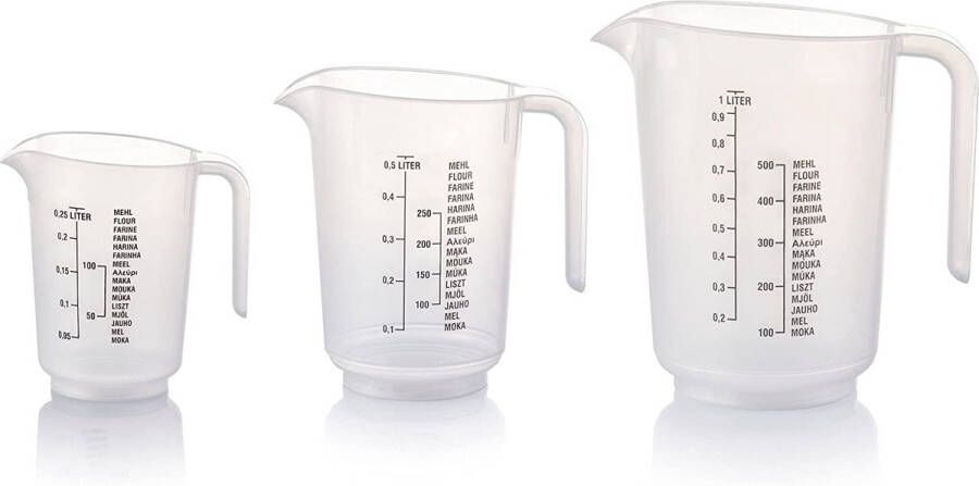 Maatbeker – Maatbeker set Meetlepels Maatcups – Measuring Cups – voor bakken en koken