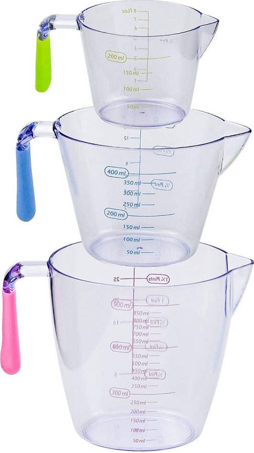 Maatbeker – Maatbeker set Meetlepels Maatcups – Measuring Cups – voor bakken en koken