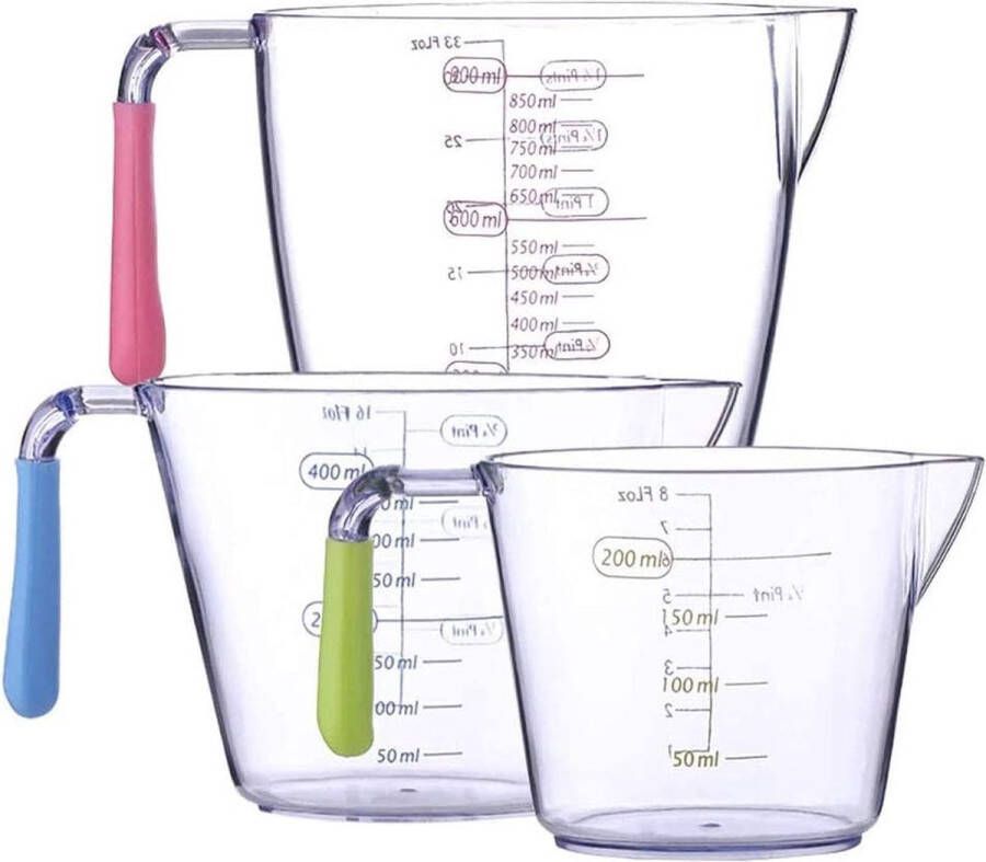 Maatbeker – Maatbeker set Meetlepels Maatcups – Measuring Cups – voor bakken en koken