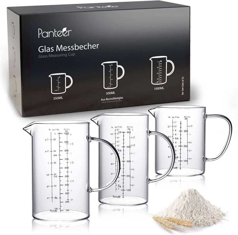 Maatbeker – Maatbeker set Meetlepels Maatcups – Measuring Cups – voor bakken en koken