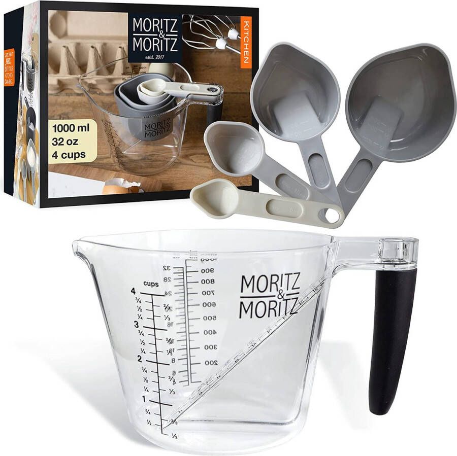 Maatbeker – Maatbeker set Meetlepels Maatcups – Measuring Cups – voor bakken en koken