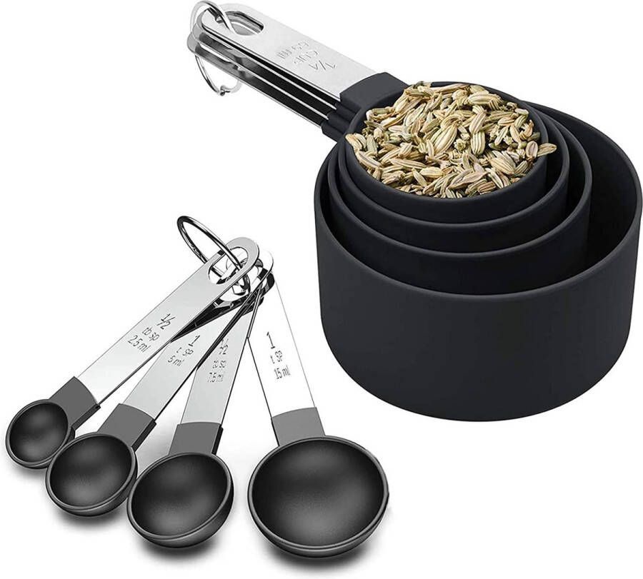 Maatbeker – Maatbeker set Meetlepels Maatcups – Measuring Cups – voor bakken en koken