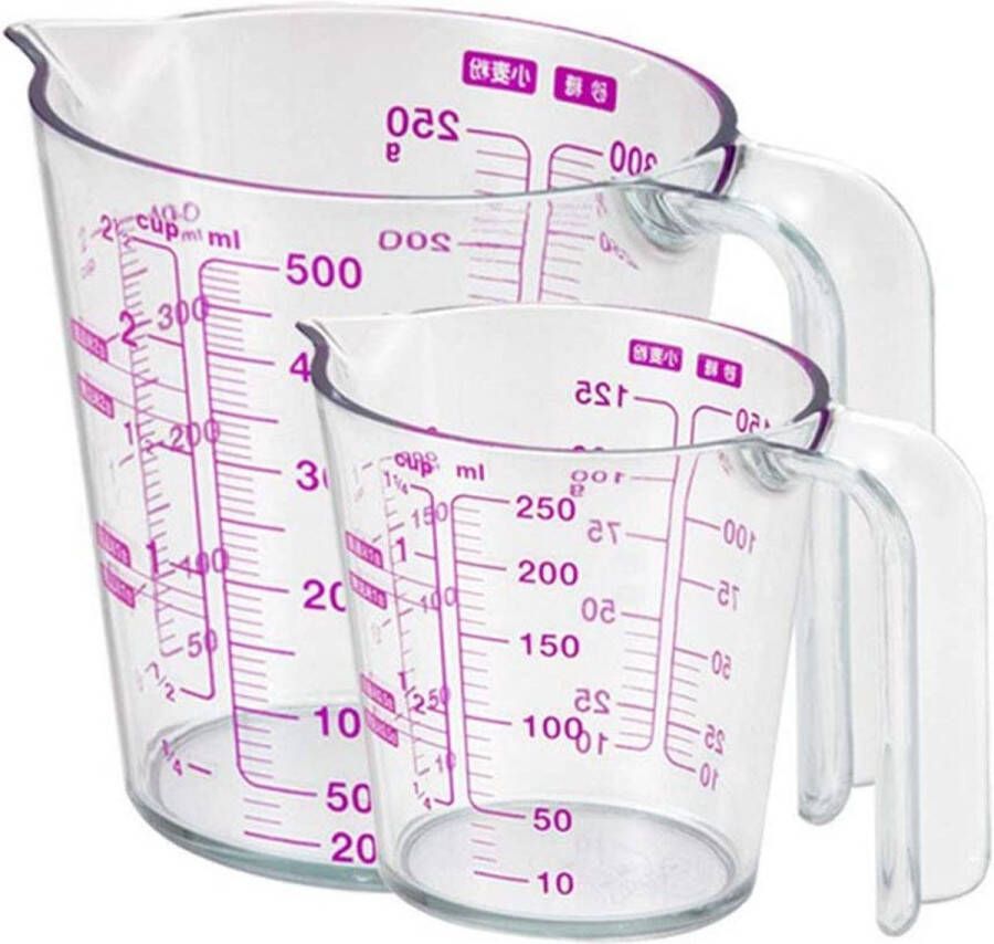 Maatbeker – Maatbeker set Meetlepels Maatcups – Measuring Cups – voor bakken en koken