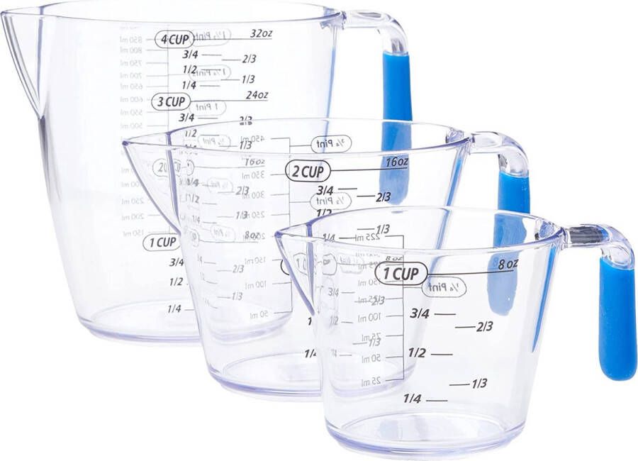 Maatbeker – Maatbeker set Meetlepels Maatcups – Measuring Cups – voor bakken en koken