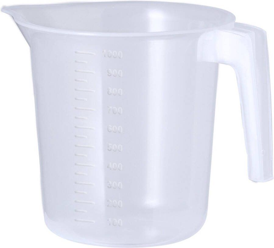 Maatbeker rond Plastic litermaat Schenkkan 1 liter