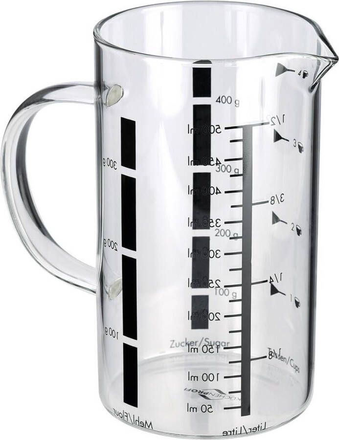 Maatbeker van glas maatbeker met maatverdeling van glas