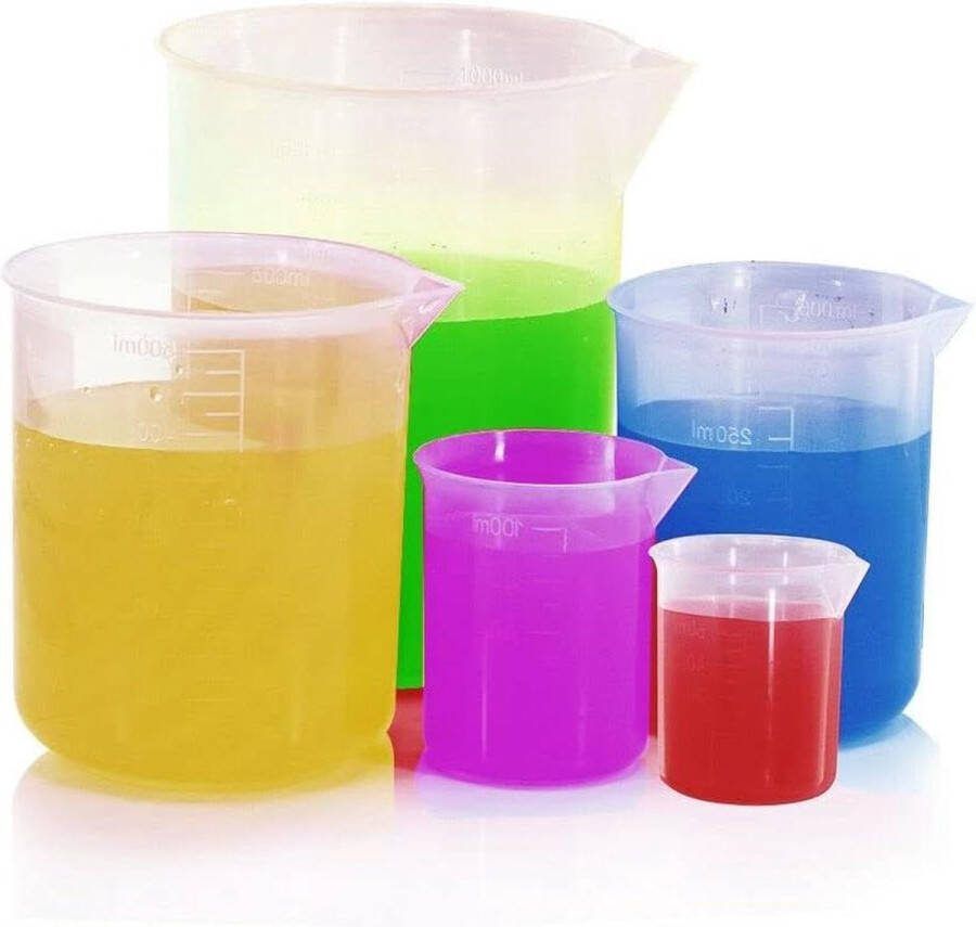 Maatbekers polypropyleen 100 ml set van 12 stuks Measuring cup