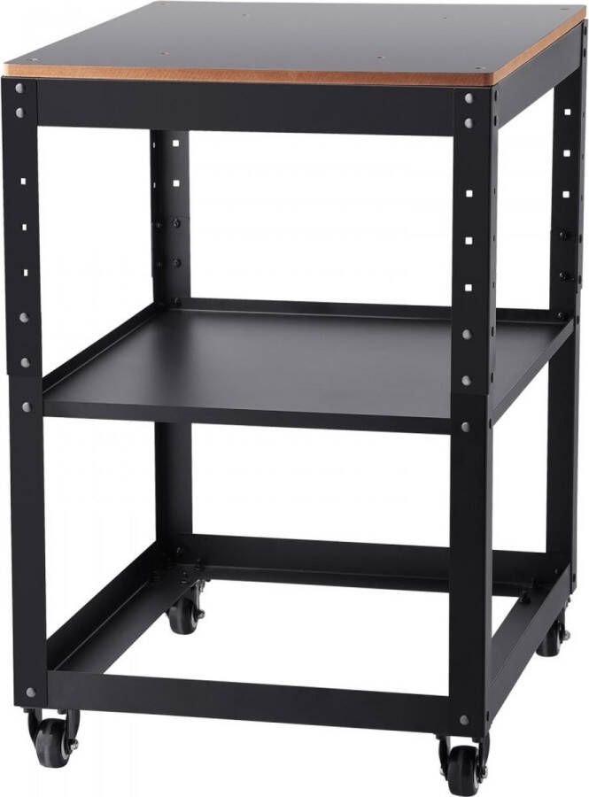 Dakta machinestandaard vandiktebank 70 3 × 60 3 × 90 cm basisframe dikteschaafmachine staal & MDF max. draagvermogen 45 kg machinetafel in hoogte verstelbaar compatibel met de meeste schaafmachines zagen