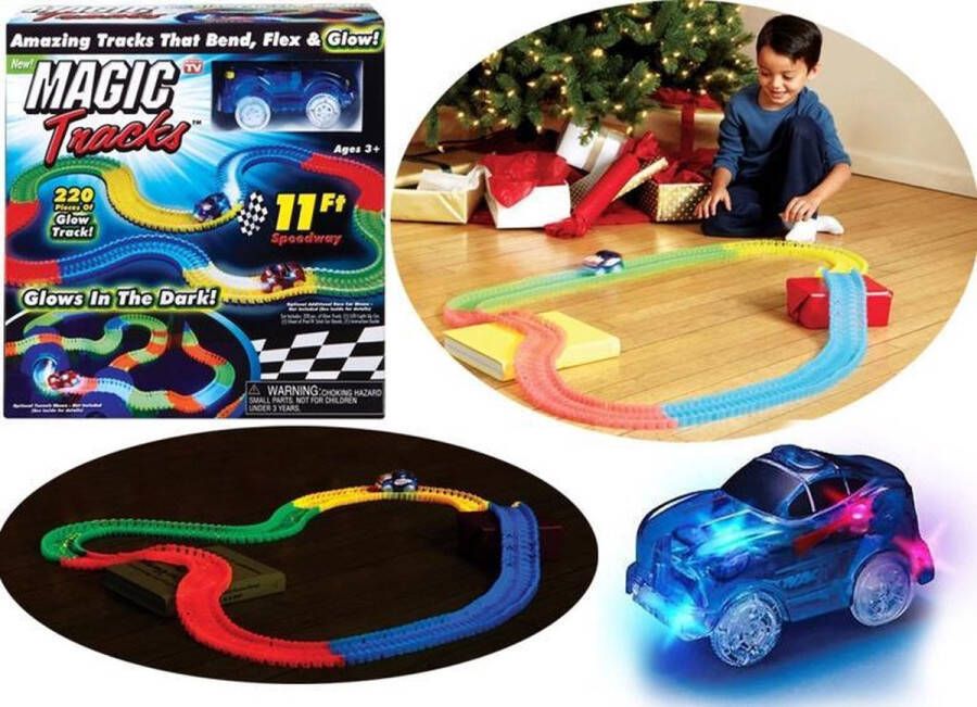 Magic Tracks Glow In The Dark Racebaan Flexibele Amazing Roads LED licht