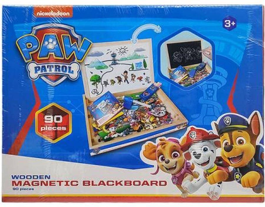 MAGNEETBORD EN KRIJTBORD PAW PATROL 90PCS