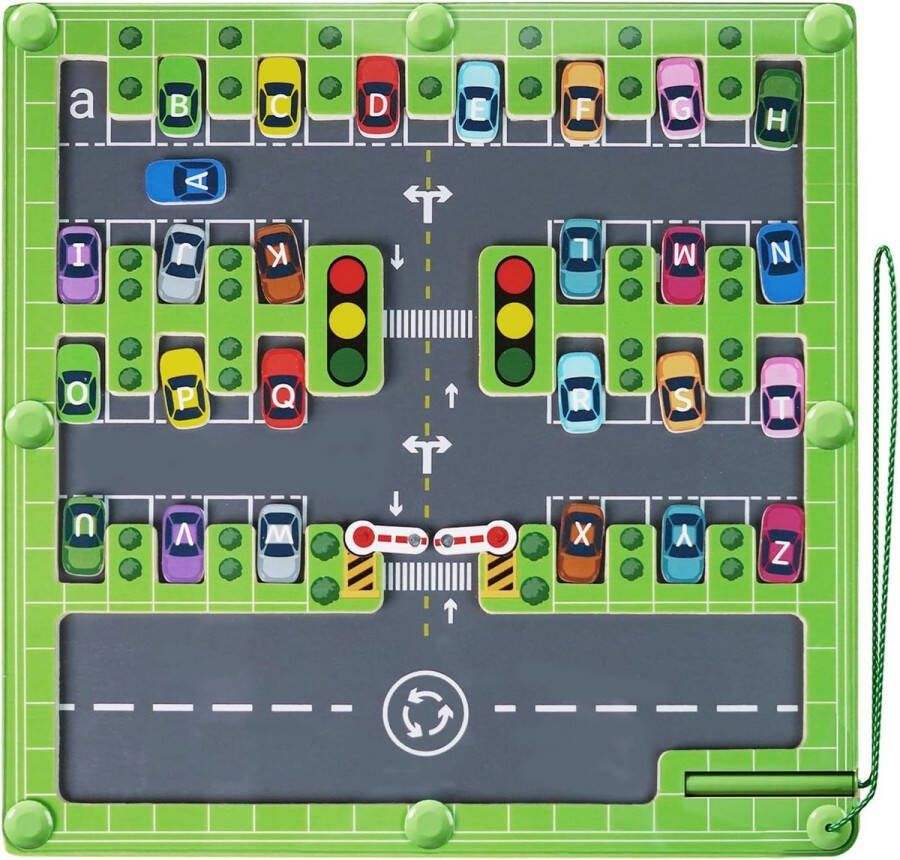Magnetisch alfabet labyrint-bord hout kleuterschool Montessori speelgoed alfabet puzzel fijne motor speelgoed draagbaar educatief speelgoed voor jongens en meisjes van 3 jaar