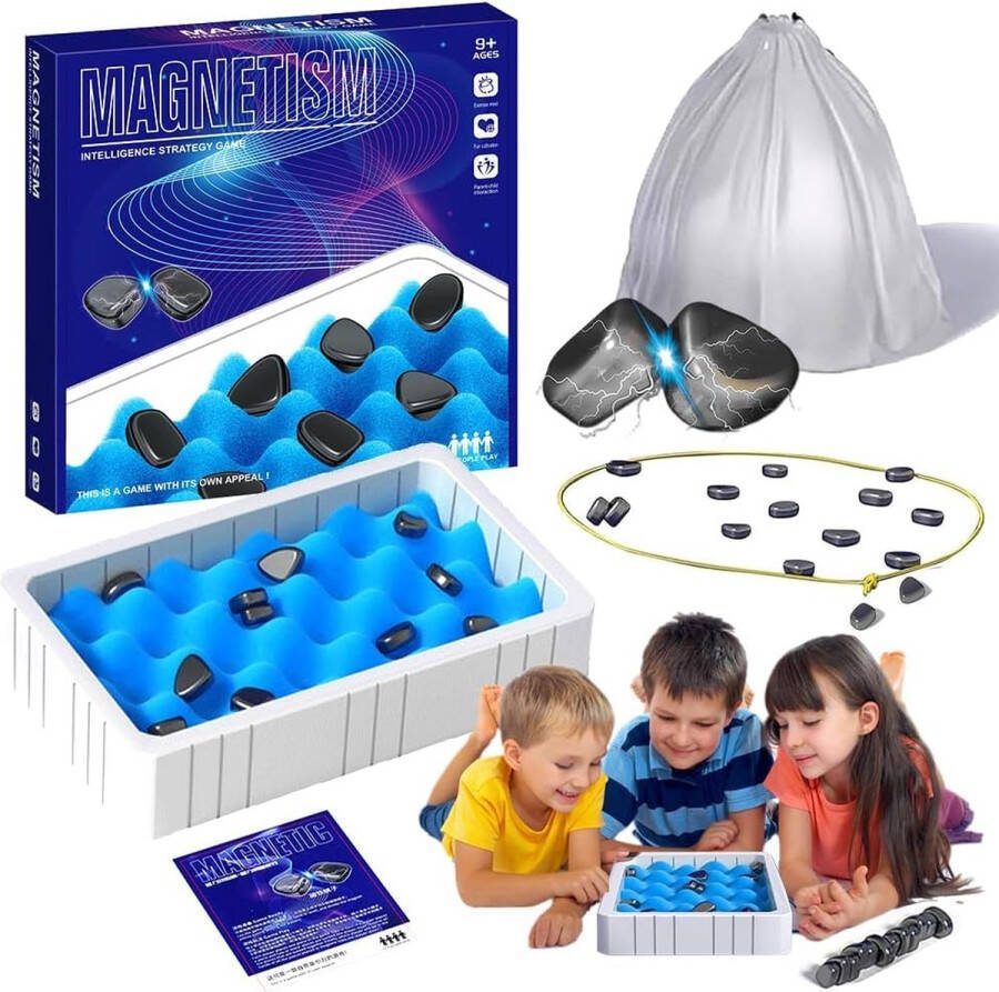 Magnetisch schaakspel tafel-magneetspel magnetisch schaakspel Tacticalchess Magnetisme versus schaken magnetisch met magnetische stenen magnetisch schaakspel puzzelcheckers spel magneetspel