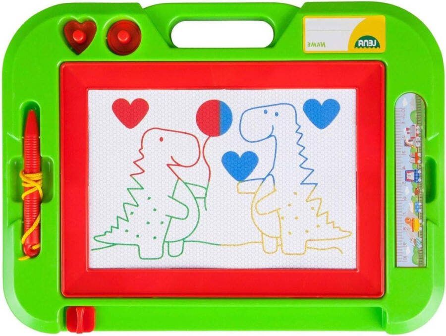 Magnetisch schilderbord groen blauw 32 cm Simm Marketing whiteboard met magneten Tekenbord