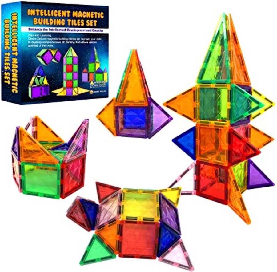 Magnetisch speelgoed 37 Stuks Magnetische bouwstenen Montessori speelgoed Sterke magneet Duurzaam
