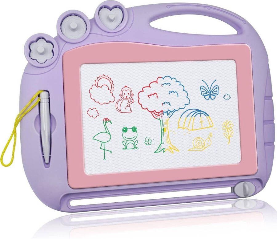 Magnetisch Tekenbord voor Onderweg Reisspellen voor Peuters Geschenken voor Meisjes van 2 3 4 Jaar Uitwisbare Doodle ets Schetsen Schrijfblok Vroeg onderwijs Leren vaardigheidsontwikkeling Tekenbord