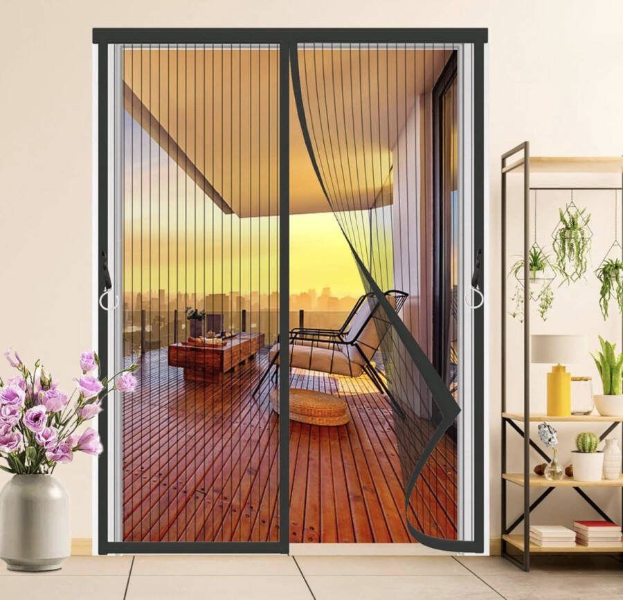 Magnetisch vliegengaas voor balkondeur terrasdeur 80 x 200 cm magnetisch vliegengaas insectenbescherming deur klittenbandmontage zonder boren muggennet vliegenbescherming voor woonkamer schuifdeur kelderdeur