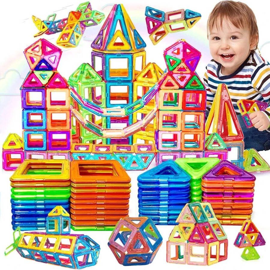 Magnetische Bouwblokken 100 Stuks Magnetisch Speelgoed Grote Bouwstenen Speelgoed Jongens & Meisjes Vanaf 3 Jaar Magnetische Tegels Constructie Speelgoed Magneten Speelgoed Magnetische Bouwstenen Educatief