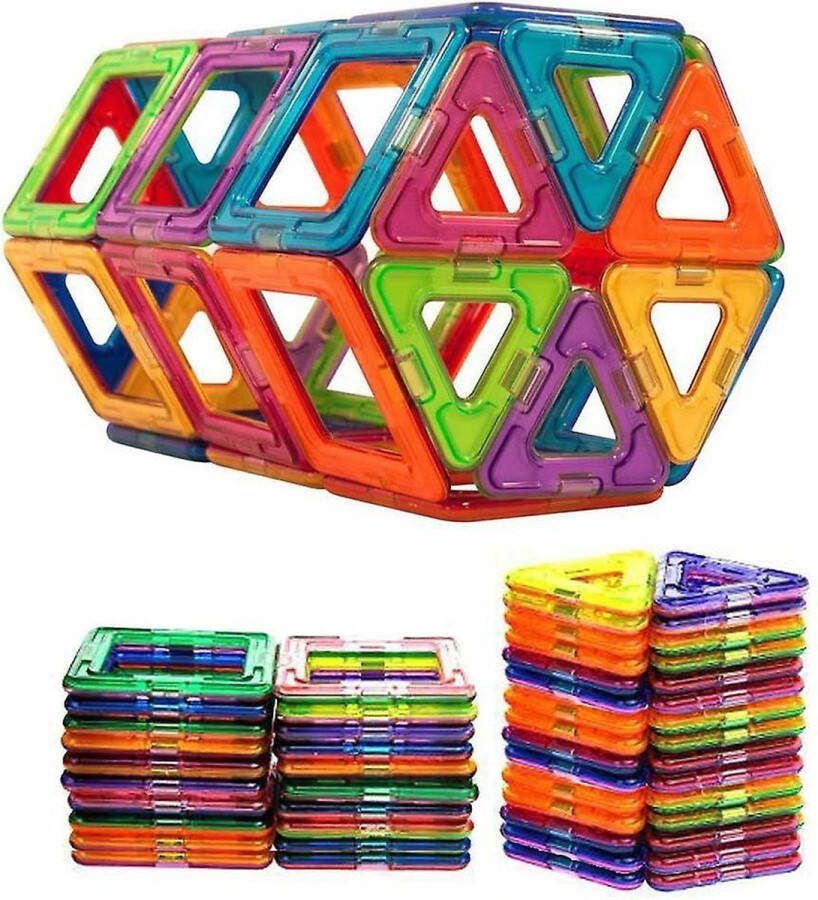 Magnetische bouwstenen Multicolor blokken tegels stuks 100 delige bouw set bouwblokken montesori constructie educatieve bouwset montessori bouwen magneet bouw blokken magical magnets magnetisch constructie montessorri magical magneten