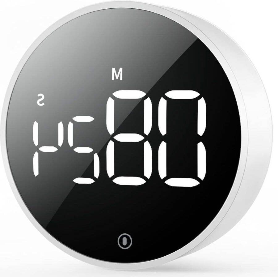 Magnetische digitale keukentimer met countdown-timer en 3 volumeniveaus- eierwekker en groot led-scherm voor thuisfitness en klaslokaal (inclusief batterijen) kookwekker digitaal