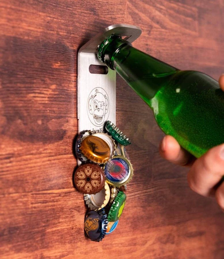 Magnetische flesopener bieropener met sterke magneet wand- en koelkastmontage magnetische flesopener
