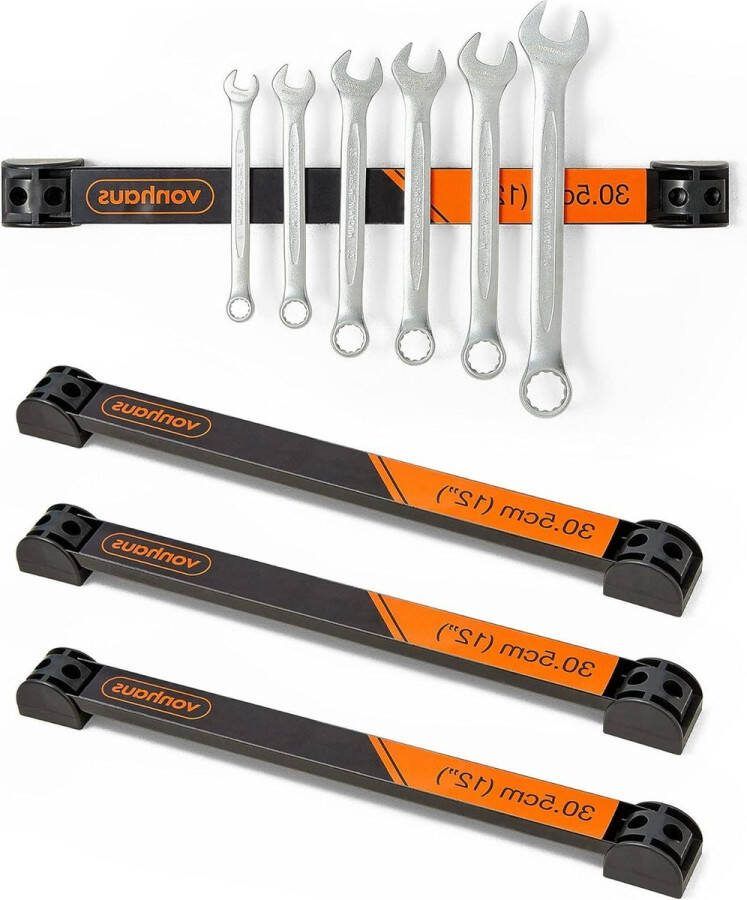 Magnetische gereedschapshouders 9 kg gewichtscapaciteit Heavy Duty magnetische gereedschapshouderstrips Spanner en schroevendraaierhouderrek Sterke magnetische strips voor gereedschap
