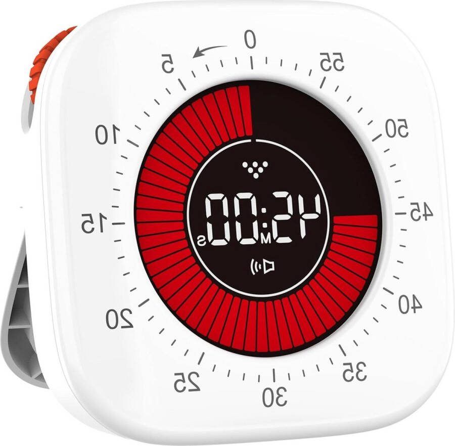 Magnetische keukentimer visuele timer voor kinderen digitaal oplaadbaar met ledlicht voor studio kinderen keuken sportschool timer met alarm kookwekker digitaal