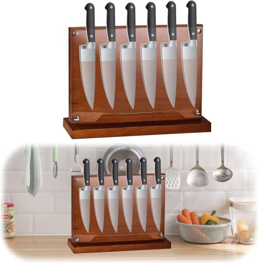 Magnetische messenhouder krachtige magneten messenstaafblokmagneet dubbelzijdig messenrek opbergmes standaard muur multifunctioneel messen Magnetic strip knife holder