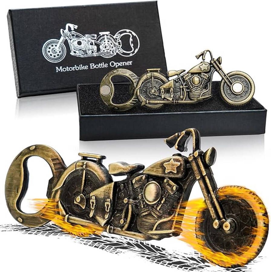 Magnetische motorfiets flesopener vintage motorfiets bieropener unieke flesopener voor barfeest biergeschenken voor mannen verjaardag Kerstmis en Vaderdag ideeën geschenken