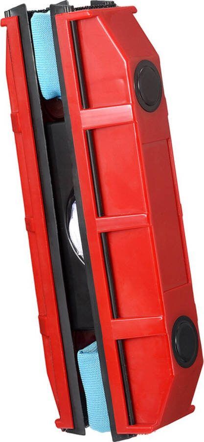 Magnetische Raamwisser Glas Dikte 2-8mm 23 x 6 x 3.5 cm Ruitenreiniger Magneet Ramenwisser Glas Cleaner Borstel Ruitenwisser Raamtrekker Rood