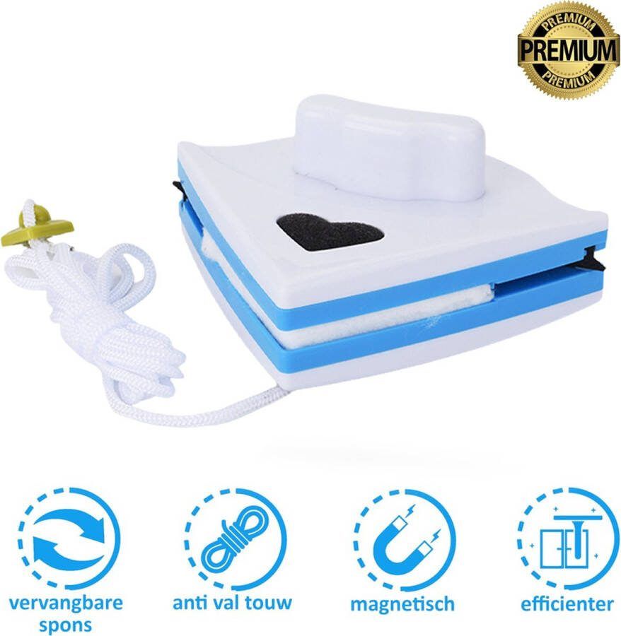 BPgoods Magnetische Raamwisser Ramenwasser Magneet Raamreiniger- 3-8 mm raamdikte Ruitenwasser