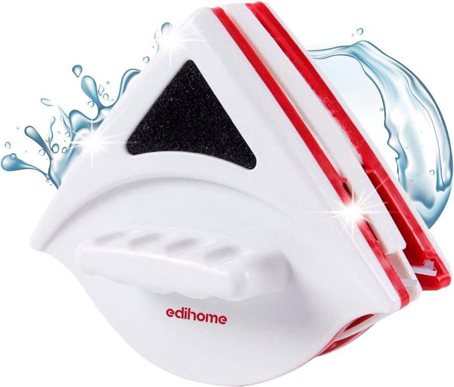 Magnetische ramenwasser Magnetische raamwisser Raamreiniger Magnetische raamreiniger Dubbele zijden voor 15-24 mm ramen Professioneel Bevat in totaal 6 sponzen 4 wisserbladen en 12 sponsverstellers