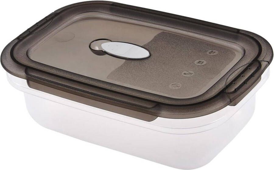 Magnetron- vriescontainer Laura 06 l polypropyleen 17 x 11 x 6 cm transparant Crystal Grey voedselopslag magnetroncontainer magnetron bakjes met deksel
